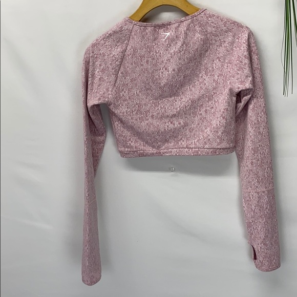 Gymshark fleur texture long sleeve crop top - Picture 8 of 8